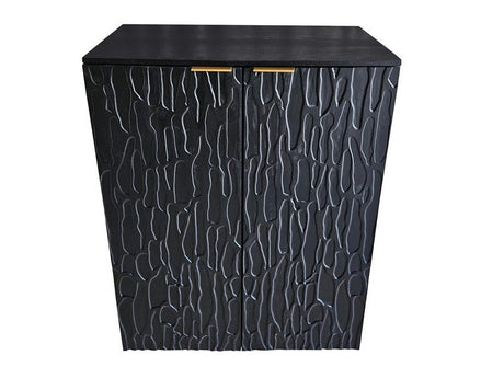 Ravine Black Bar Cabinet - Ornate Home