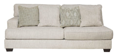 Rawcliffe Parchment 3pc Symmetrical Sectional Sofa w/ Ottoman - Ornate Home