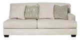 Rawcliffe Parchment 3pc Symmetrical Sectional Sofa w/ Ottoman - Ornate Home