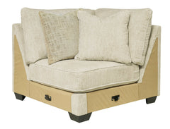 Rawcliffe Parchment 4pc Sectional Sofa w/ Ottoman - Ornate Home