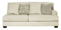 Rawcliffe Parchment 4pc Sectional Sofa w/ Ottoman - Ornate Home