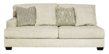 Rawcliffe Parchment 4pc Sectional Sofa w/ Ottoman - Ornate Home