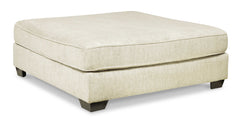 Rawcliffe Parchment 4pc Sectional Sofa w/ Ottoman - Ornate Home