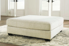 Rawcliffe Parchment 4pc Sectional Sofa w/ Ottoman - Ornate Home