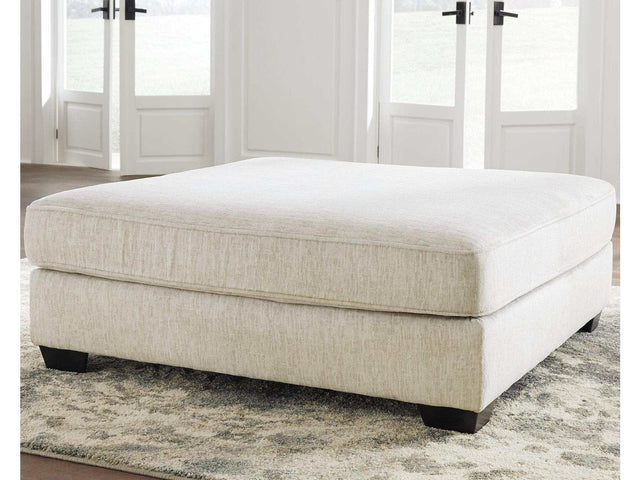 Rawcliffe Parchment Oversized Accent Ottoman (Online Special Price) - Ornate Home