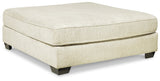 Rawcliffe Parchment Oversized Accent Ottoman (Online Special Price) - Ornate Home