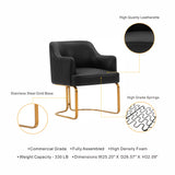 Raya Dining Armchair in Black (set of 2) - Ornate Home