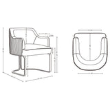 Raya Dining Armchair in Cream - Ornate Home
