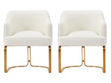 Raya Dining Armchair in Cream (set of 2) - Ornate Home