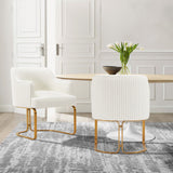 Raya Dining Armchair in Cream (set of 2) - Ornate Home