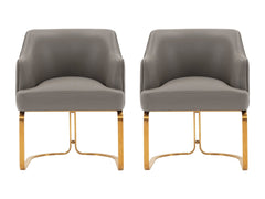 Raya Dining Armchair in Taupe (set of 2) - Ornate Home