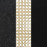 Rayo Black Rattan Cane Back Accent Chair with Padded Seat - Ornate Home