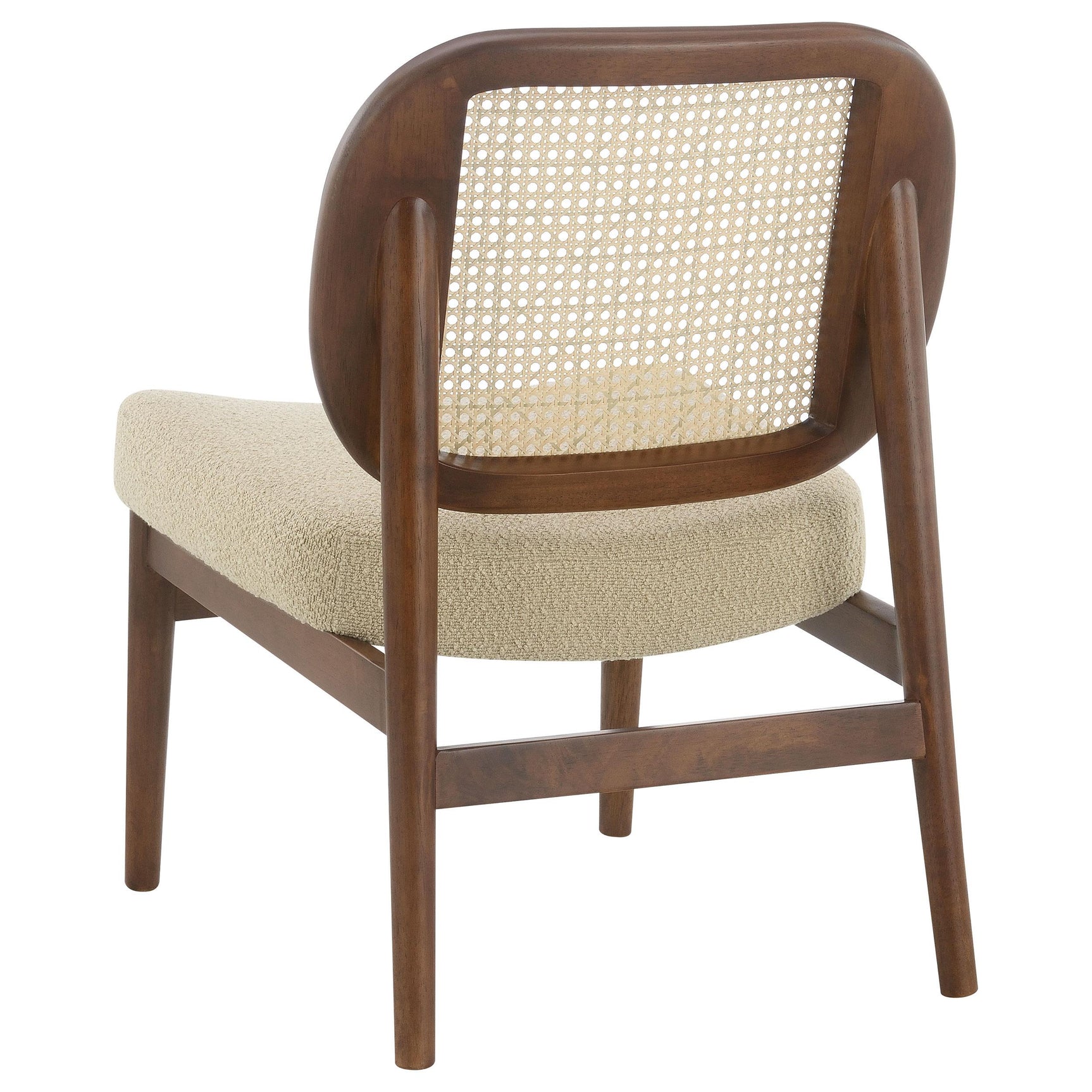 Rayo Camel Rattan Cane Back Accent Chair with Padded Seat - Ornate Home