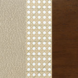 Rayo Camel Rattan Cane Back Accent Chair with Padded Seat - Ornate Home