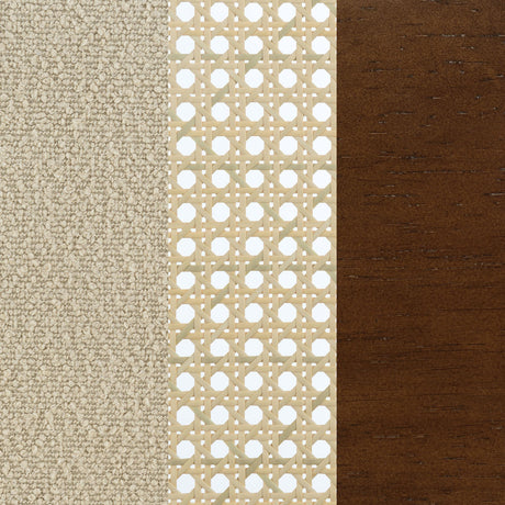 Rayo Camel Rattan Cane Back Accent Chair with Padded Seat - Ornate Home