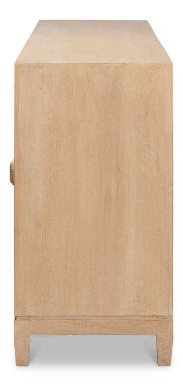 Rayon Tan Four Door Sideboard - Ornate Home