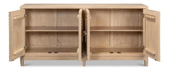 Rayon Tan Four Door Sideboard - Ornate Home