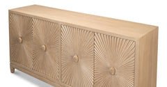 Rayon Tan Four Door Sideboard - Ornate Home