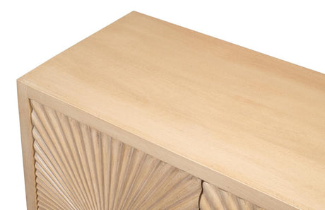 Rayon Tan Four Door Sideboard - Ornate Home