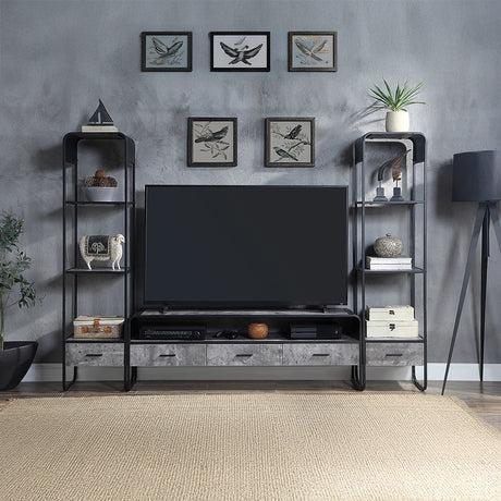 Raziela Black TV Stand - Ornate Home