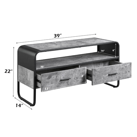 Raziela Black TV Stand - Ornate Home