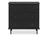 Reagan Black 3 Drawer Nightstand - Ornate Home