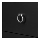 Reagan Black 3 Drawer Nightstand - Ornate Home