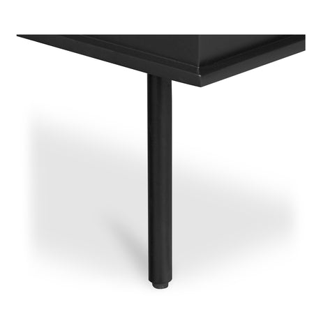 Reagan Black 3 Drawer Nightstand - Ornate Home