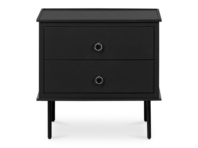 Reagan Black Nightstand - Ornate Home