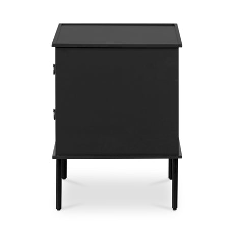 Reagan Black Nightstand - Ornate Home