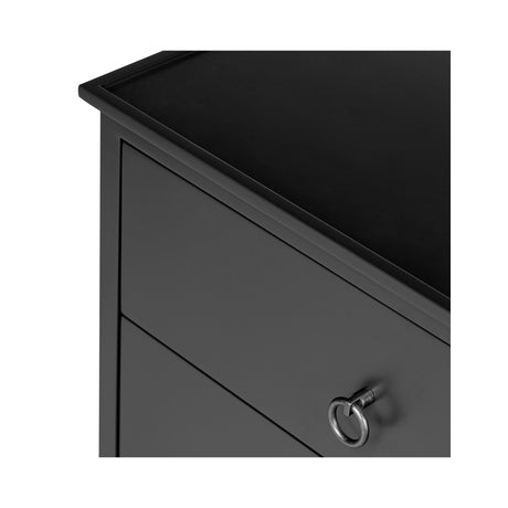 Reagan Black Nightstand - Ornate Home