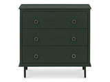 Reagan Deep Green 3 Drawer Nightstand - Ornate Home