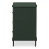 Reagan Deep Green 3 Drawer Nightstand - Ornate Home