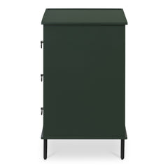 Reagan Deep Green 3 Drawer Nightstand - Ornate Home