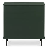 Reagan Deep Green 3 Drawer Nightstand - Ornate Home
