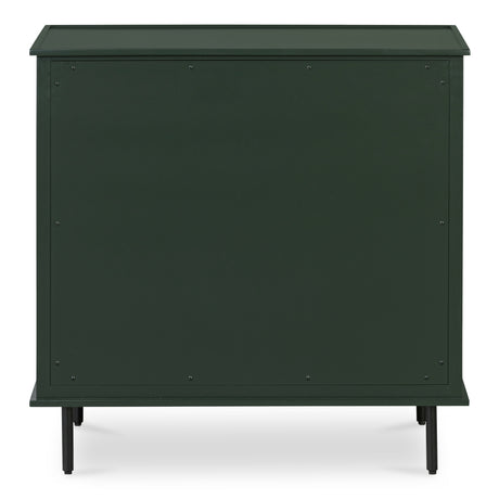 Reagan Deep Green 3 Drawer Nightstand - Ornate Home