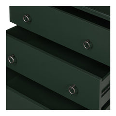 Reagan Deep Green 3 Drawer Nightstand - Ornate Home