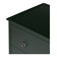 Reagan Deep Green 3 Drawer Nightstand - Ornate Home