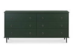 Reagan Deep Green 6 Drawer Dresser - Ornate Home