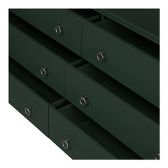 Reagan Deep Green 6 Drawer Dresser - Ornate Home