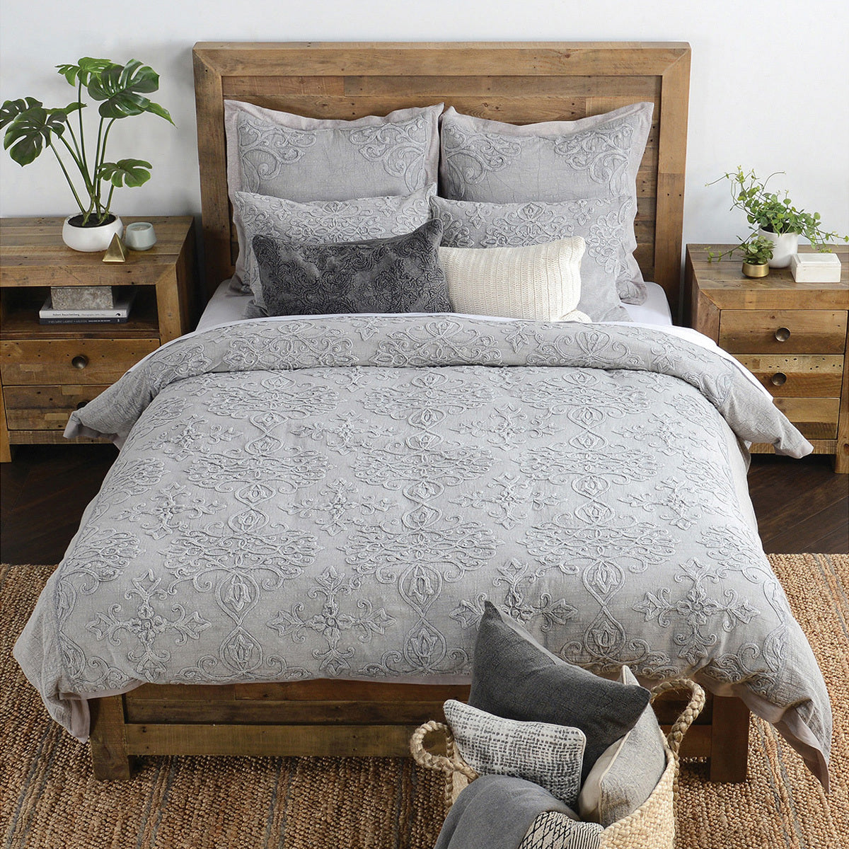 Reagan Gray Duvet Collection - Ornate Home