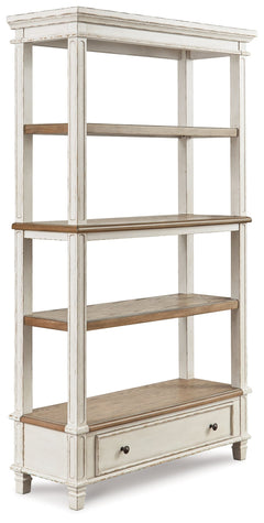 Realyn Brown/White 75" Bookcase - Ornate Home
