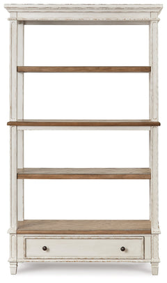 Realyn Brown/White 75" Bookcase - Ornate Home