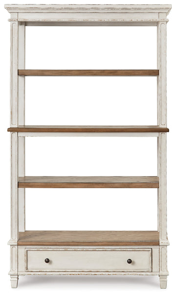 Realyn Brown/White 75" Bookcase - Ornate Home