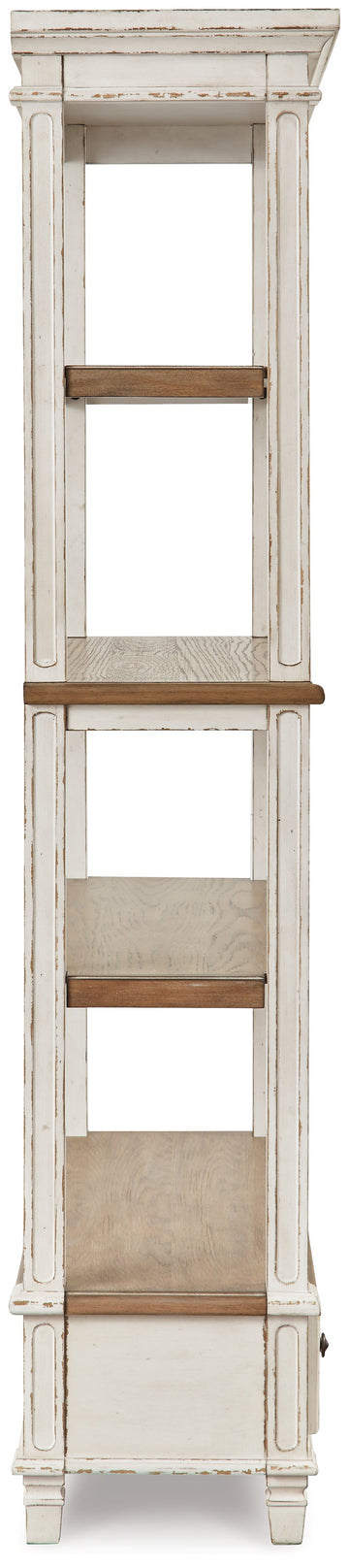 Realyn Brown/White 75" Bookcase - Ornate Home