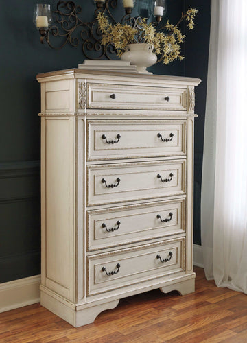Realyn California King Sleigh Bedroom Set / 5pc - Ornate Home