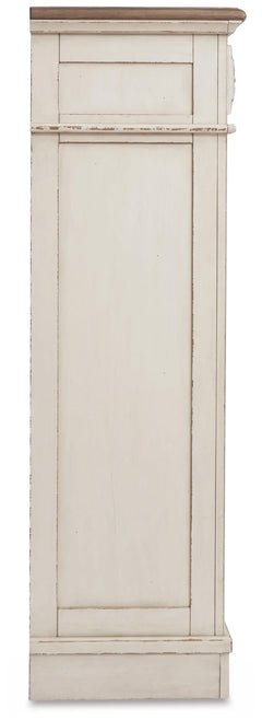 Realyn Chipped White Chest and 2 Nightstands - Ornate Home