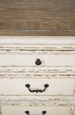 Realyn Chipped White Dining Server - Ornate Home