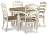 Realyn Chipped White Dining Table and 4 Chairs (Online Special Price) - Ornate Home