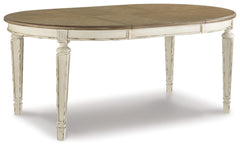 Realyn Chipped White Dining Table and 6 Chairs - Ornate Home